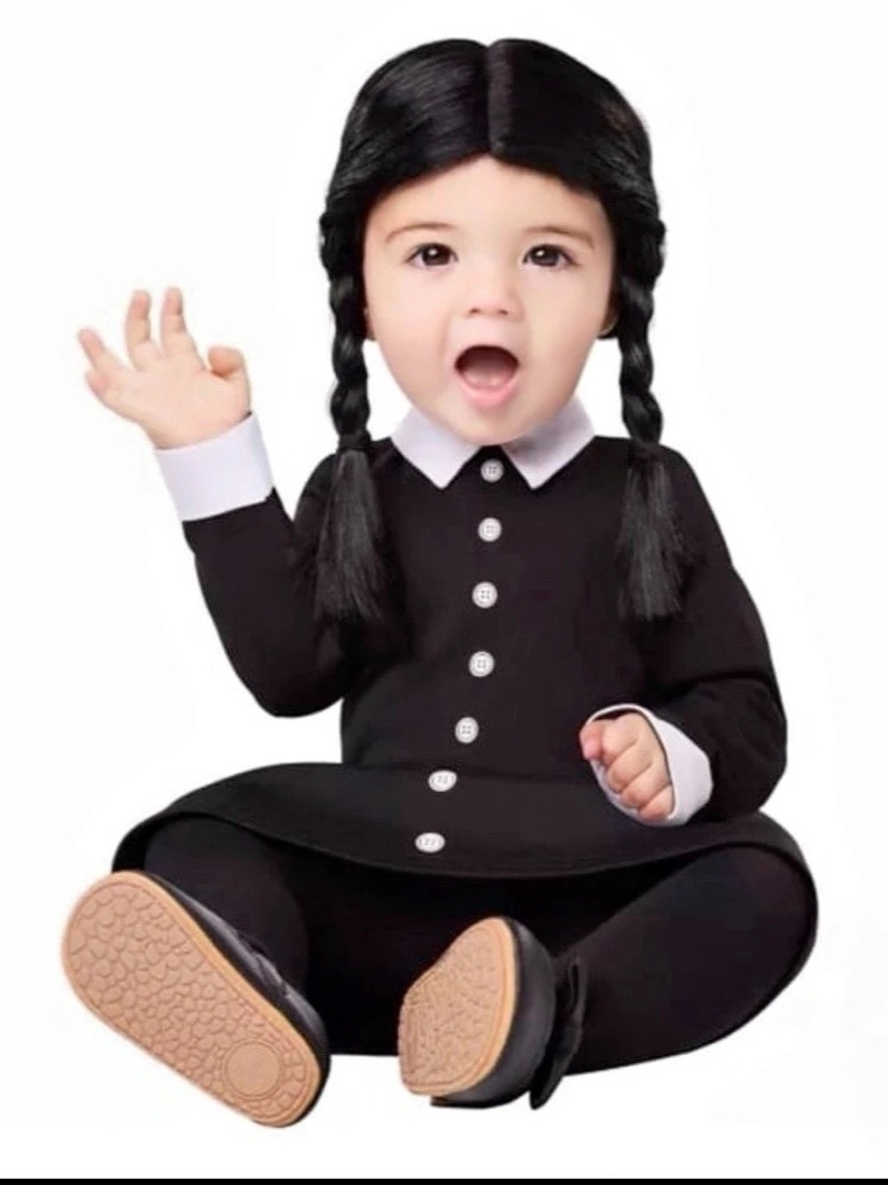 Baby Wednesday Addams costume Baby 0-6 Months
